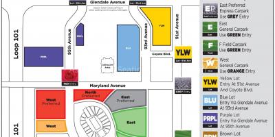Parken map-university of Phoenix stadium