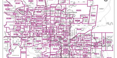 Stadt Phoenix zip code map