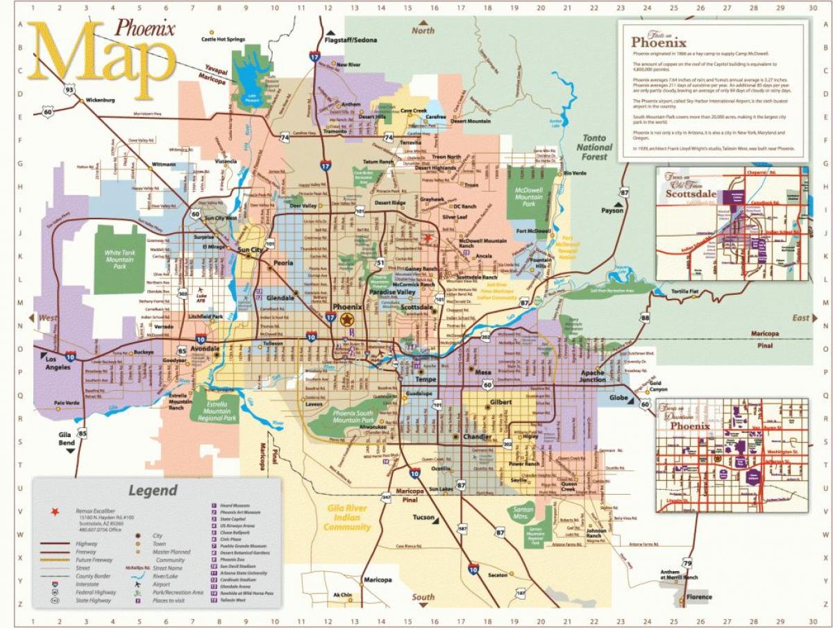 Phoenix-bus-Routen Karte