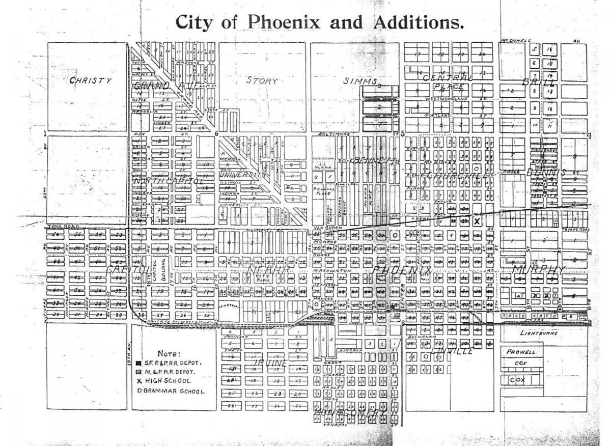 Karte von metro Phoenix