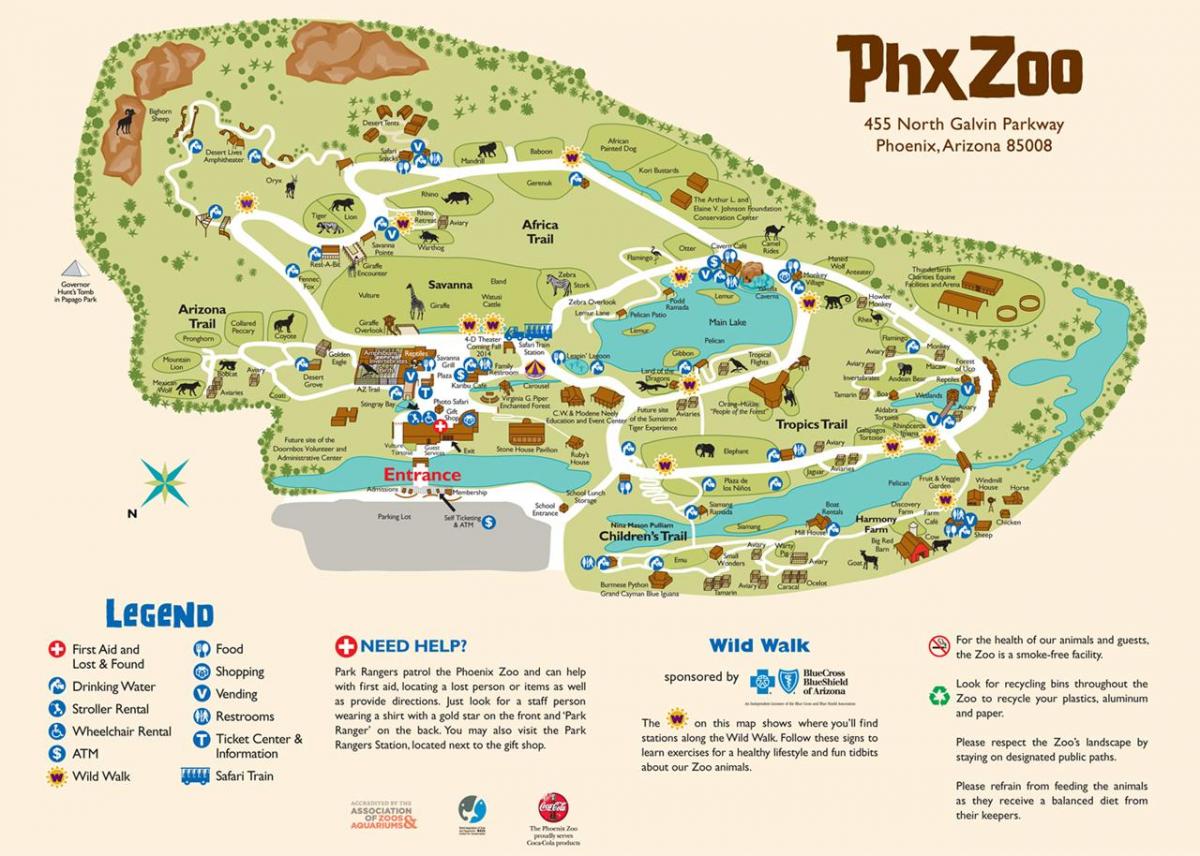 Karte von Phoenix Zoo