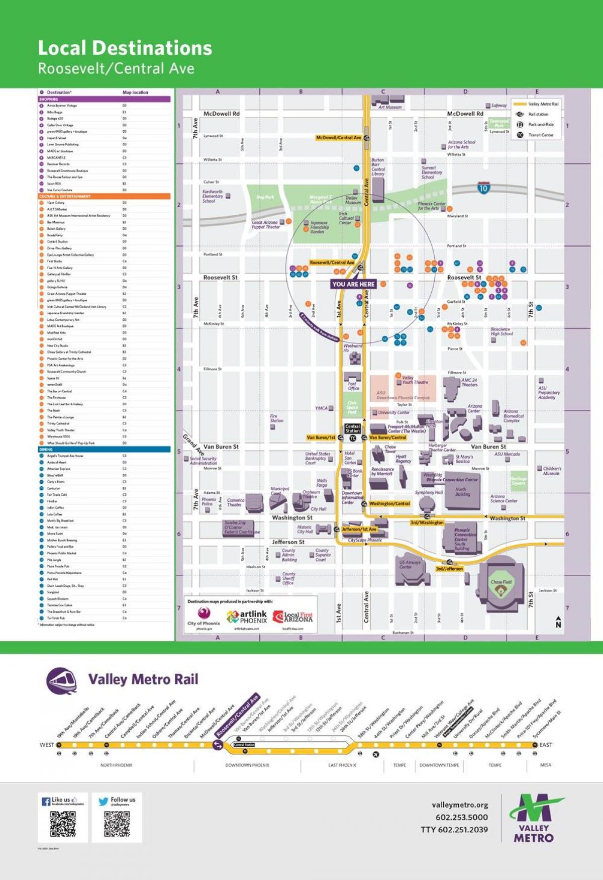 Valley metro rail Karte